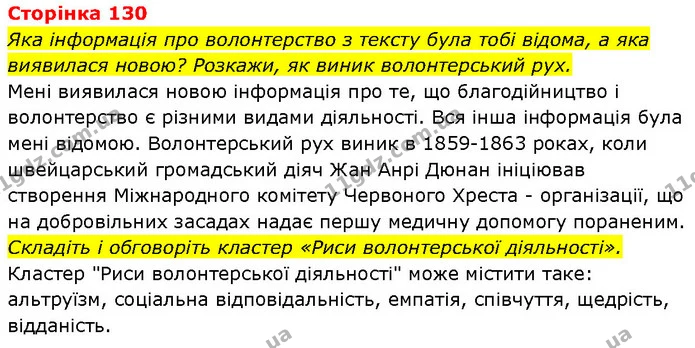 Яка інформація про волонтерство з тексту була тобі відома, а яка виявилася новою? Розкажи, як виник волонтерський рух. — ГДЗ Етика 6 клас Давидюк