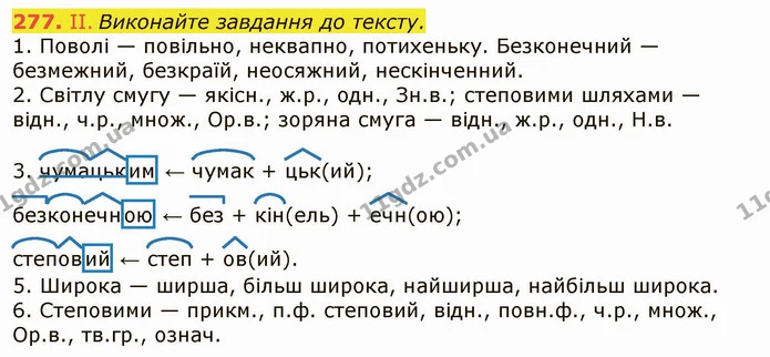 277. II. Виконайте завдання до тексту. — ГДЗ Українська мова 6 клас Заболотний 2019