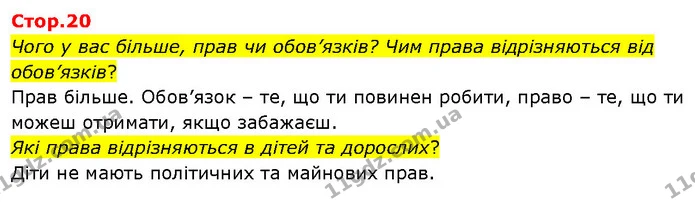 Чого у вас більше, прав чи обов’язків? Чим права відрізняються від обов’язків? — ГДЗ Я досліджую світ 3 клас Гільберг 1-2 ч.