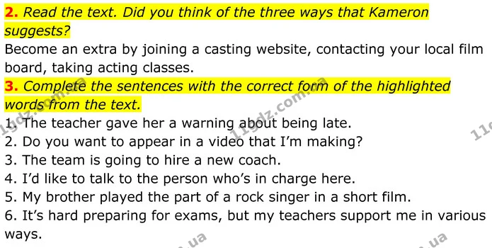 2. Read the text. Did you think of the three ways that Kameron suggests? — ГДЗ Англійська мова 8 клас Стайрінг (Prepare)