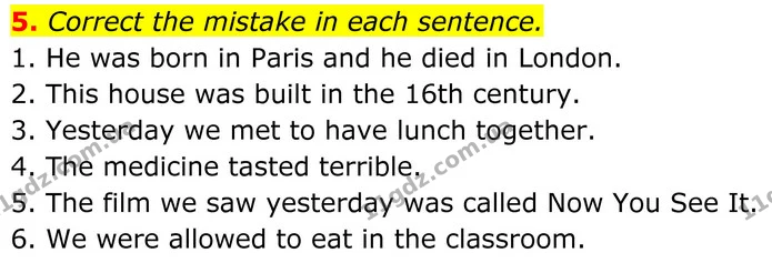 5. Correct the mistake in each sentence. — ГДЗ Англійська мова 8 клас Стайрінг (Prepare)