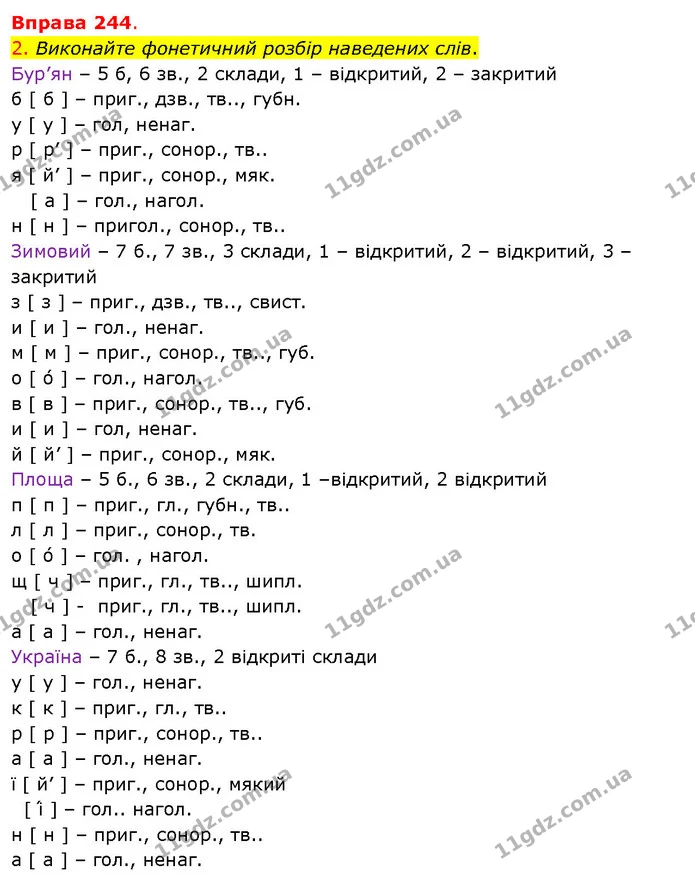 2. Виконайте фонетичний розбір наведених слів. — ГДЗ Українська мова 5 клас Літвінова