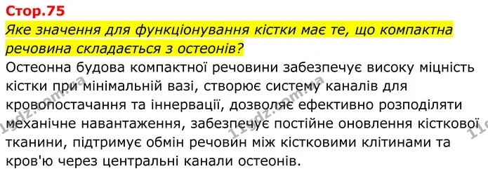 Яке значення для функціонування кістки має те, що компактна речовина складається з остеонів? — ГДЗ Біологія 8 клас Балан