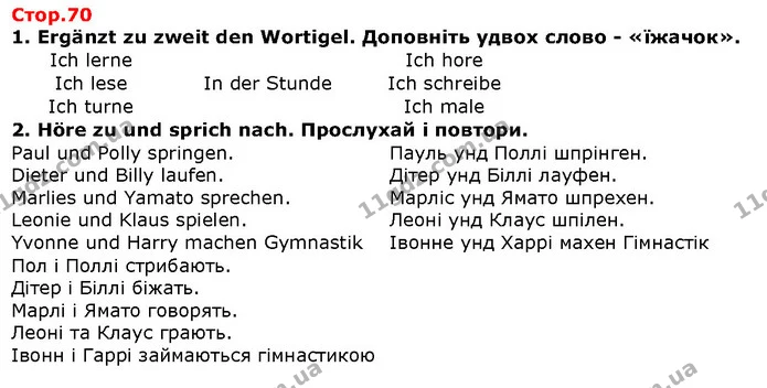 1. Ergänzt zu zweit den Wortigel. Доповніть удвох слово - «їжачок». — ГДЗ Німецька мова 1 клас Сотникова