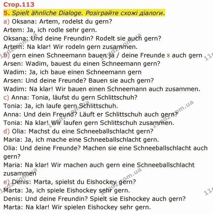 5. Spielt ähnliche Dialoge. Розіграйте схожі діалоги. — ГДЗ Німецька мова 5 клас Сотникова (1 рік)