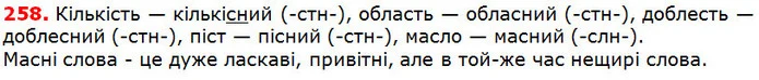 258 — ГДЗ Українська мова 5 клас Глазова 2018 — ГДЗ Українська мова 5 клас Глазова 2018