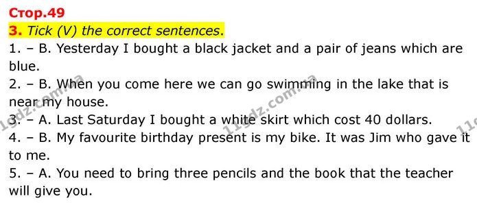 3. Tick (V) the correct sentences. — ГДЗ робочий зошит Англійська мова 7 клас Prepare