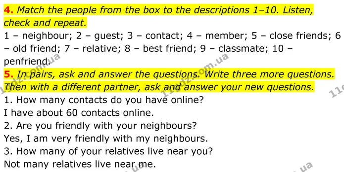4. Match the people from the box to the descriptions 1–10. Listen, check and repeat. — ГДЗ Англійська мова 7 клас Коста