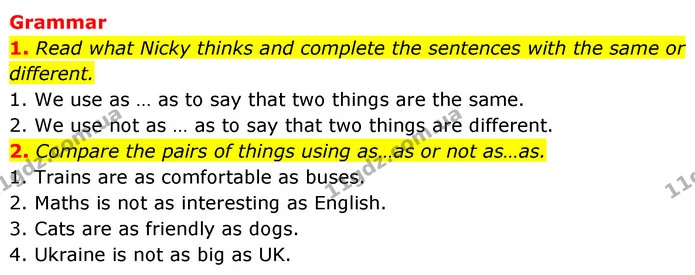 1. Read what Nicky thinks and complete the sentences with the same or different. — ГДЗ Англійська мова 6 клас Коста (Prepare 6)