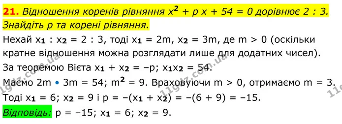 21 — ГДЗ Алгебра 8 клас Істер
