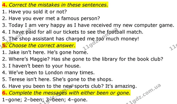 4. Correct the mistakes in these sentences. — ГДЗ робочий зошит Англійська мова 8 клас Гарет Джонс 2025