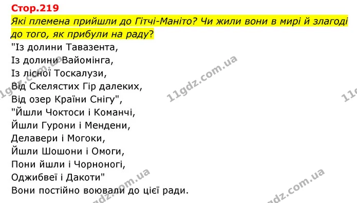 Які племена прийшли до Гітчі-Маніто? Чи жили вони в мирі й злагоді до того, як прибули на раду? — ГДЗ Зарубіжна література 6 клас Ніколенко