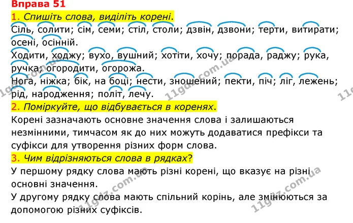 51 — ГДЗ Українська мова 6 клас Літвінова