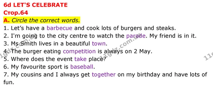A. Circle the correct words. — ГДЗ зошит Англійська мова 5 клас Мітчелл