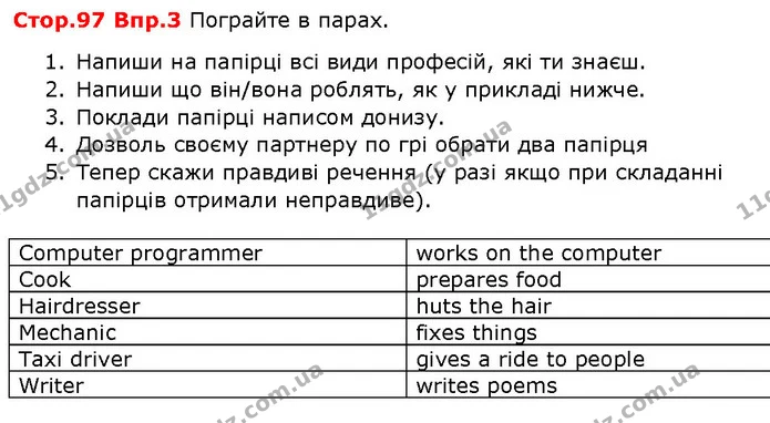 Стор. 97 — 3 — ГДЗ Англійська мова 5 клас Карпюк 2018 — ГДЗ Англійська мова 5 клас Карпюк 2018