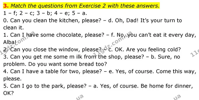 2. Read the questions. Is the person making a request or asking permission? — ГДЗ Робочий зошит Англійська мова 5 клас Коста (prepare 5)