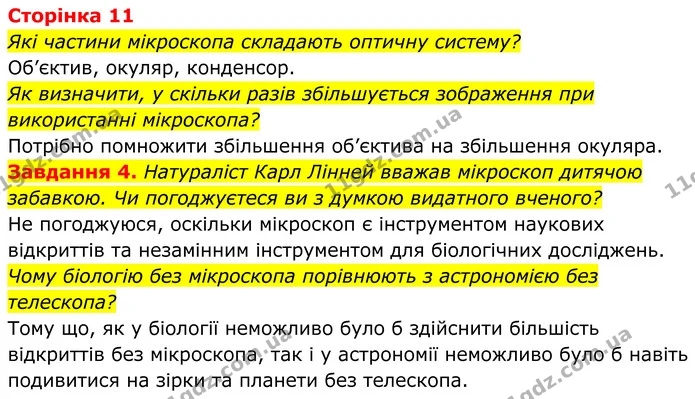 4. Натураліст Карл Лінней вважав мікроскоп дитячою забавкою. Чи погоджуєтеся ви з думкою видатного вченого? — ГДЗ Робочий зошит Біологія 7 клас Мирна 2024