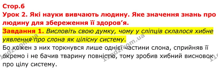 Стор. 6 — 1 — ГДЗ Робочий зошит біологія 8 клас Мирна — ГДЗ Робочий зошит біологія 8 клас Мирна