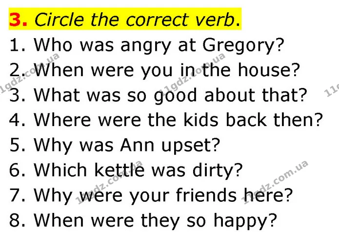 3. Circle the correct verb. — ГДЗ зошит grammar Англійська мова 7 клас Карпюк