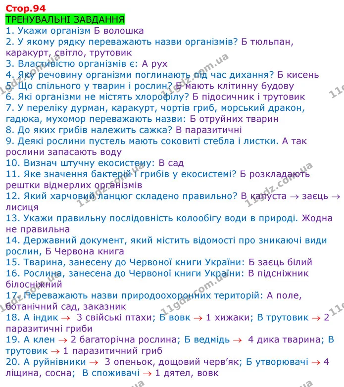 1. Укажи організм Б волошка — ГДЗ Робочий зошит Природознавство 5 клас Коршевнюк