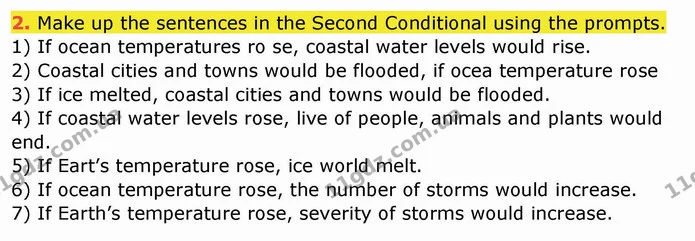 2. Make up the sentences in the Second Conditional using the prompts. — ГДЗ Робочий зошит англійська мова 10 клас Ходаковська