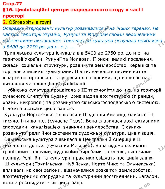 2. Обговоріть в групі — Історія України Всесвітня історія 6 клас Щупак