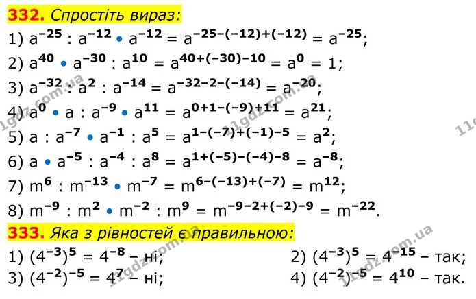 332. Спростіть вираз: — ГДЗ Алгебра 8 клас Тарасенкова