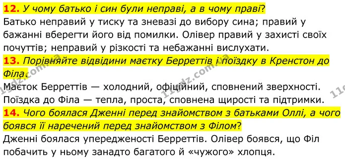 12. У чому батько і син були неправі, а в чому праві? — ГДЗ Зарубіжна література 8 клас Міляновська