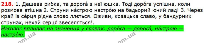 218 — ГДЗ Українська мова 5 клас Глазова 2018 — ГДЗ Українська мова 5 клас Глазова 2018