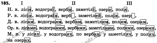 185 — ГДЗ Українська мова 4 клас Варзацька