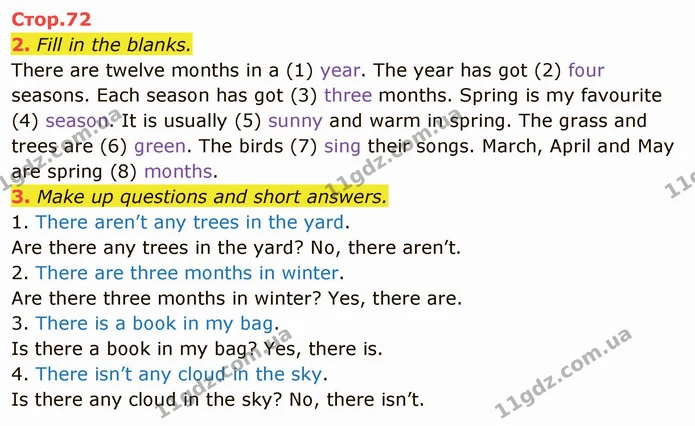 2. Fill in the blanks. — ГДЗ зошит Англійська мова 3 клас Косован (Карпюк)