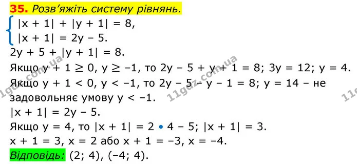 35. Розв’яжіть систему рівнянь. — ГДЗ Алгебра 9 клас Істер