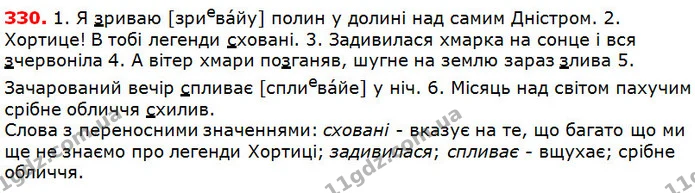 330 — ГДЗ Українська мова 5 клас Глазова 2018 — ГДЗ Українська мова 5 клас Глазова 2018