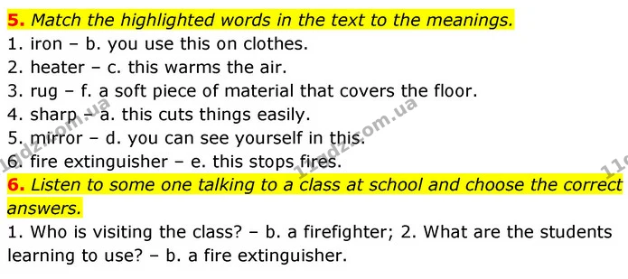 5. Match the highlighted words in the text to the meanings. — ГДЗ Англійська мова 6 клас Коста (Prepare 6)
