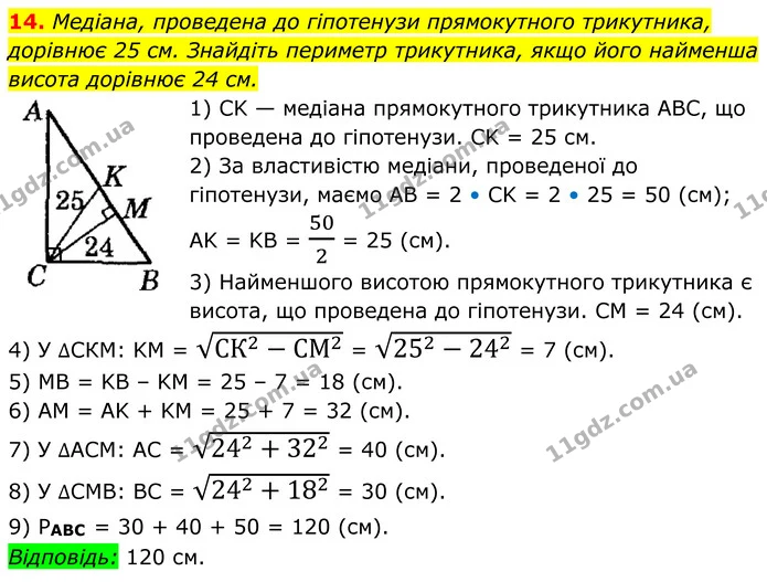 14 — ГДЗ Геометрія 8 клас Істер