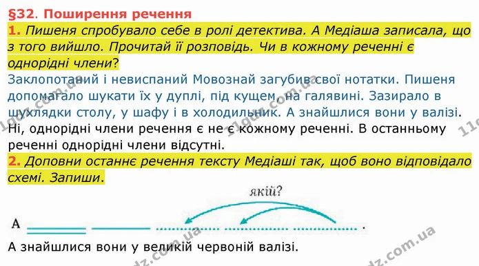 1. Пишеня спробувало себе в ролі детектива. А Медіаша записала, що з того вийшло. Прочитай її розповідь. Чи в кожному реченні є — ГДЗ Українська мова та читання 4 клас Остапенко 1 ч.