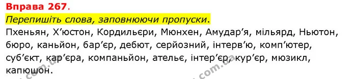 Перепишіть слова, заповнюючи пропуски. — ГДЗ Українська мова 5 клас Літвінова