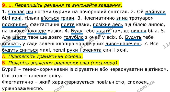 2. Перепишіть речення та виконайте завдання. — частина 9 — ГДЗ Українська мова 8 клас Авраменко (поглиблений)