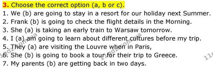 3. Choose the correct option (a, b or c). — ГДЗ зошит Grammar Англійська мова 8 клас Prepare 2025