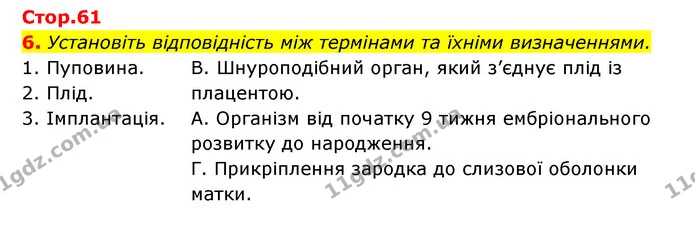 6. Установіть відповідність між термінами та їхніми визначеннями. — ГДЗ Робочий зошит Біологія 8 клас Задорожний