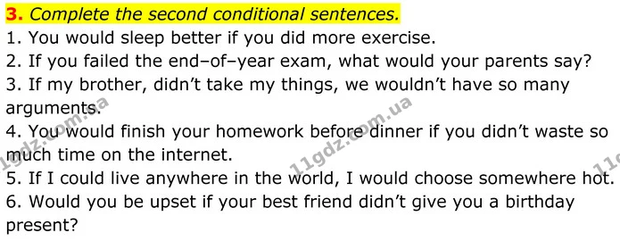 3. Complete the second conditional sentences. — ГДЗ Англійська мова 8 клас Стайрінг (Prepare)
