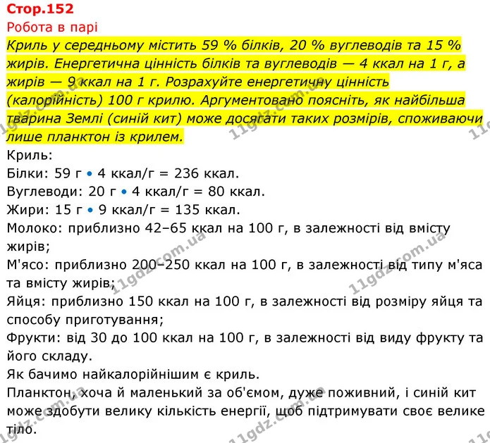 Стор. 152 — 1 — ГДЗ Біологія 7 клас Тагліна — ГДЗ Біологія 7 клас Тагліна