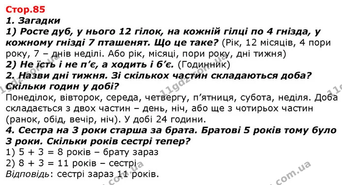 Стор. 85 — 1-4 — ГДЗ Математика 2 клас Лишенко — ГДЗ Математика 2 клас Лишенко