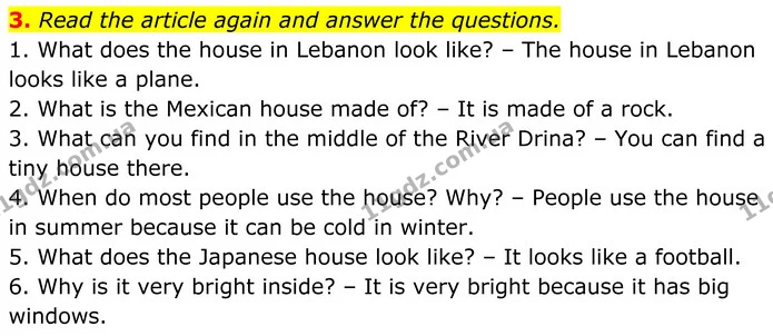 3. Read the article again and answer the questions. — ГДЗ Англійська мова 7 клас Коста