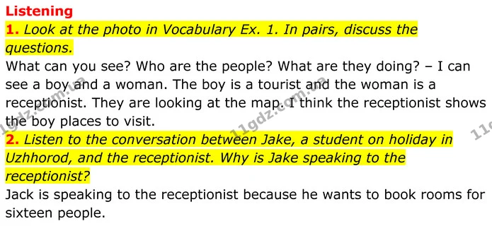 1. Look at the photo in Vocabulary Ex. 1. In pairs, discuss the questions. — ГДЗ Англійська мова 7 клас Коста