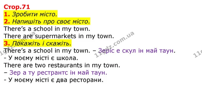 1. Зробити місто. — ГДЗ Англійська мова 2 клас Мітчелл