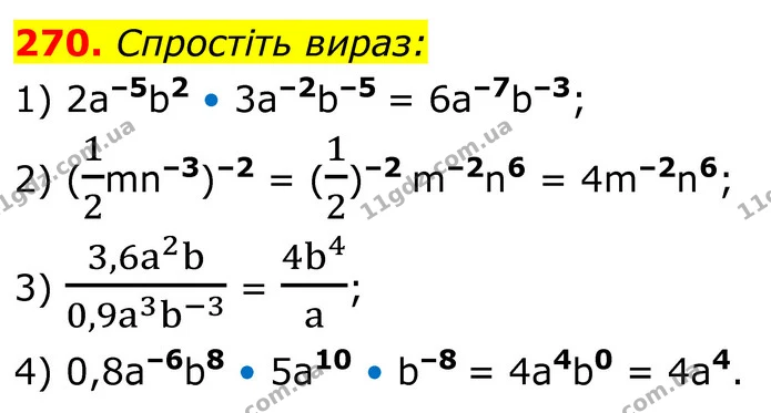 270. Спростіть вираз: — ГДЗ Алгебра 8 клас Мерзляк