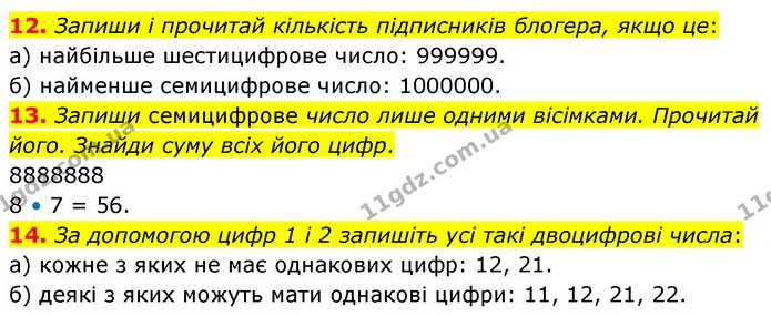 12. Запиши і прочитай кількість підписників блогера, якщо це: — ГДЗ Математика 5 клас Бевз
