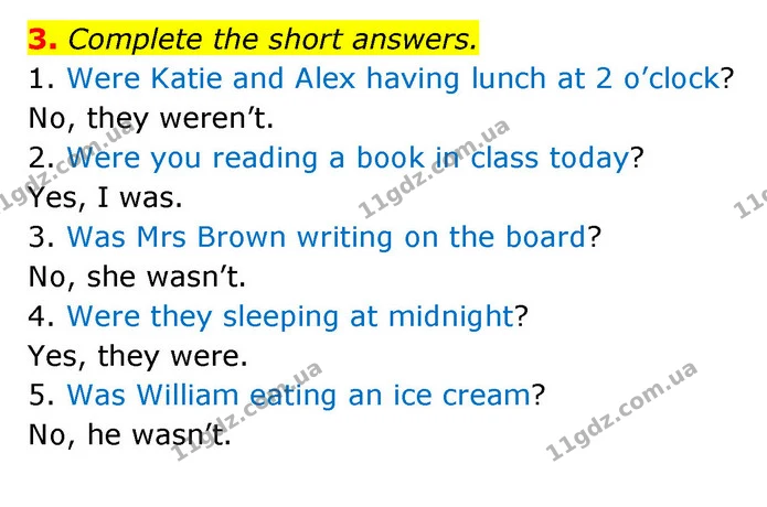 3. Complete the short answers. — ГДЗ робочий зошит Англійська мова 6 клас Prepare