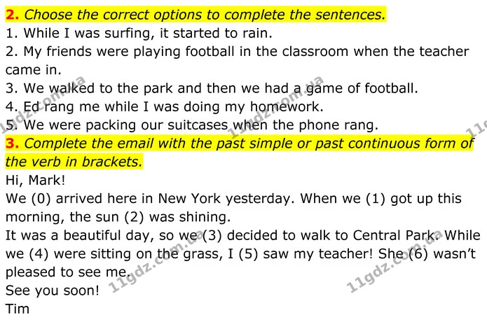 2. Choose the correct options to complete the sentences. — ГДЗ Англійська мова 7 клас Коста